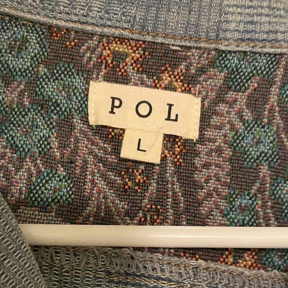 Pol Multicolor Patchwork Jacket Women’s Large - image 2